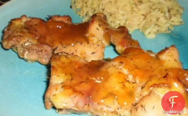 Pulpe De Pui Marinate Cu Glazură Acidulată De Caise