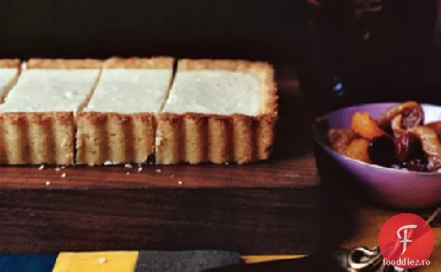 Tarta Ricotta cu compot de fructe uscate