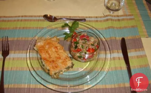 Tartă de piersici cu crustă de insulă
