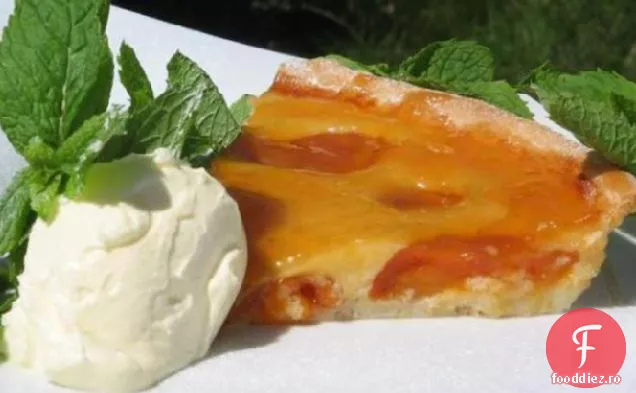 Tarte Aux Abricots-Tartă De Caise Franceză Glazurată Cu Migdale