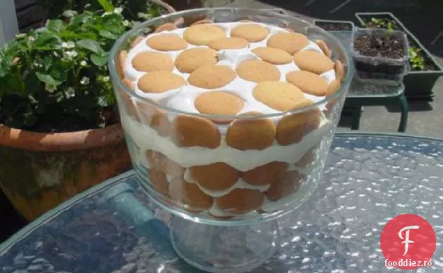 Budincă Ușoară Delicioasă Cu Cremă De Banane