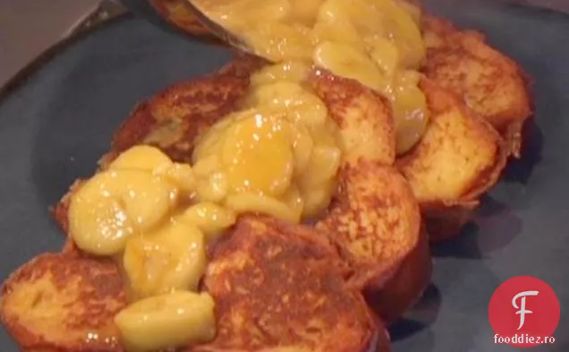 Pâine prăjită franceză cu banane de rom
