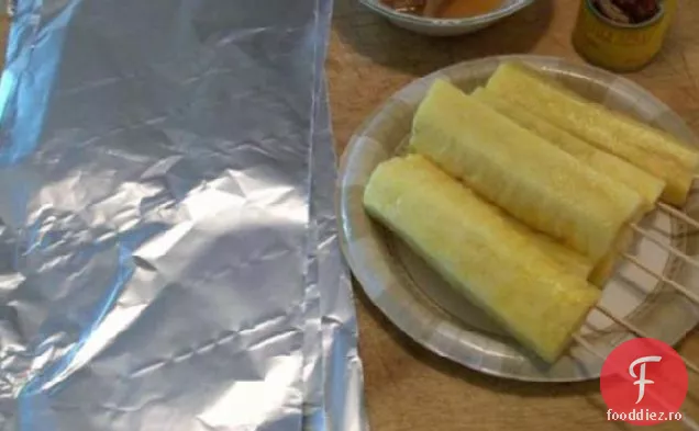 Banane la grătar și ananas Fruitsticks