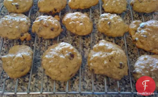 Cookie-Uri De Ciocolată Cu Fulgi De Ovăz Cu Banane Cerești