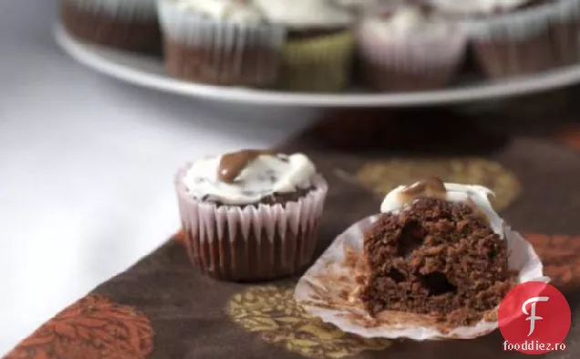 Cupcakes Din Grâu Integral Cu Banane Cu Ciocolată Umedă