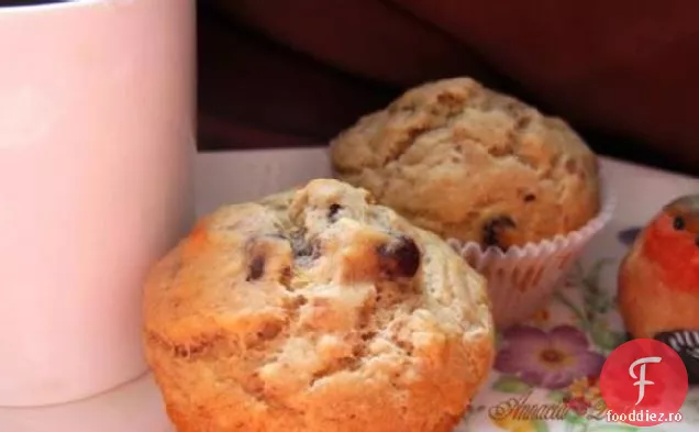 Briose leneșe cu banane (la cuptor în puțin peste 5 minute)