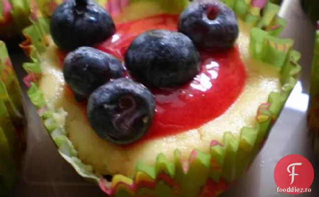 Cheesecake Cupcakes Cu Sos De Zmeură