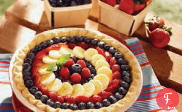 Plăcintă Cu Brânză Cremă De Fructe Proaspete
