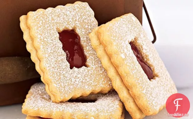 Cookie-Uri Cu Ferestre De Zmeură Linzer