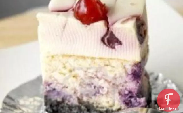 Cheesecake roșu, alb și albastru
