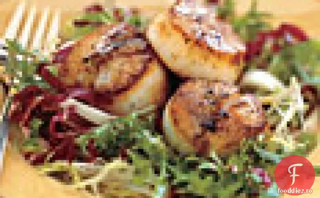 Scoici De Mare Arse Cu Oțet Banyuls Și Salată De Cicoare