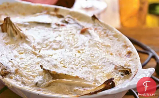 Gratin de andive belgiene cu slănină (Gratin D ' endives Ardennaise)