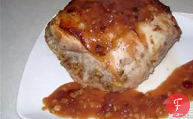Cotlete de porc umplute cu afine