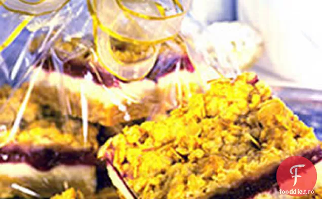 Pătrate Festive De Brânză Cremă De Afine