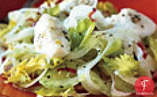 Brânză Burrata cu salată de legume ras