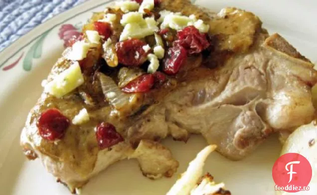 Cotlet de vițel cu ceapă Carmelizată și sos Stilton