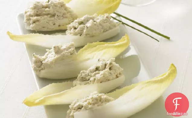 Mousse de pui afumat pe andive
