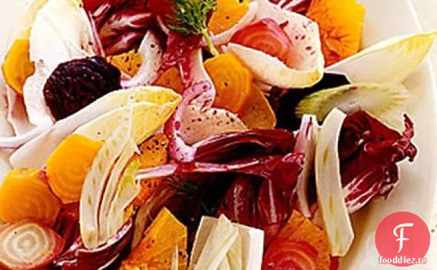 Salată de portocale cu sfeclă și fenicul