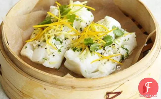 Pește Aburit Cu Ghimbir Și Portocală