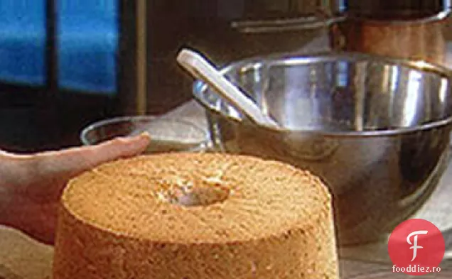 Tort de mâncare înger cu ciocolată cu Ganache de ciocolată