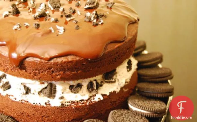 Tort De Prăjituri Oreo Acoperit Cu Ciocolată