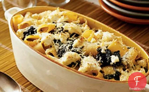 Rigatoni la cuptor cu Ricotta și verdeață