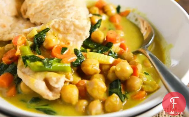 Supă Vegană De Năut Curry Cu Nucă De Cocos