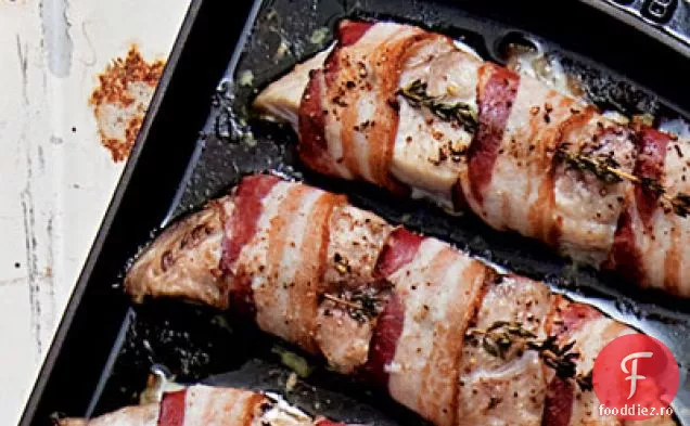 Pește Albastru învelit cu slănină