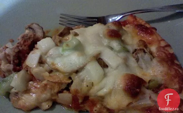 Pizza Italiană Cu Cârnați De Curcan