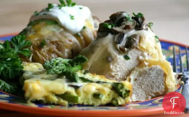 Pui la cuptor în rulouri de semilună pentru 2