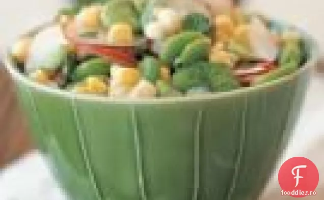 Salată De Fasole Și Porumb Fava Cu Mentă Proaspătă