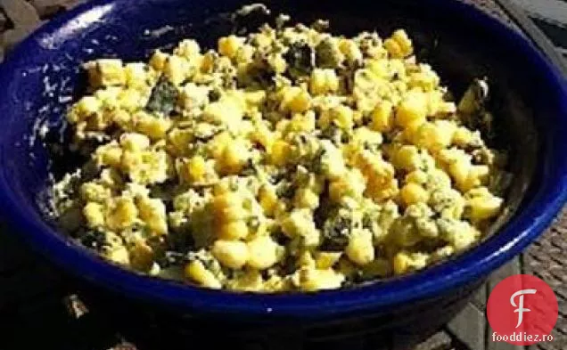 Salată De Poblano Și Porumb La Grătar