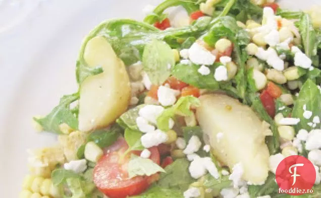 Salată De Porumb Auriu Cu Busuioc Proaspăt