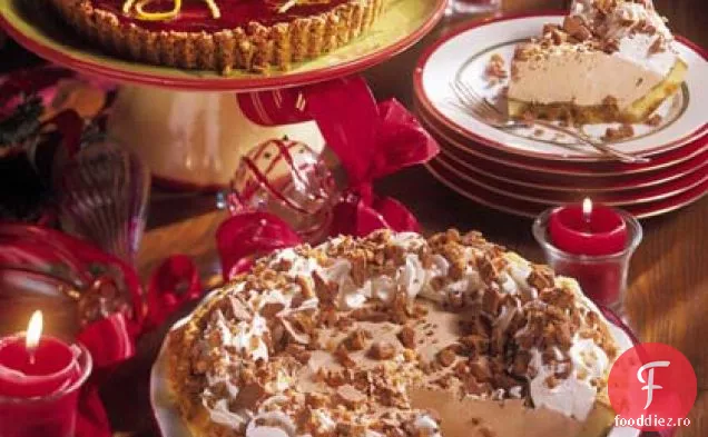 Plăcintă cu cremă Mascarpone cu glazură de fructe de pădure