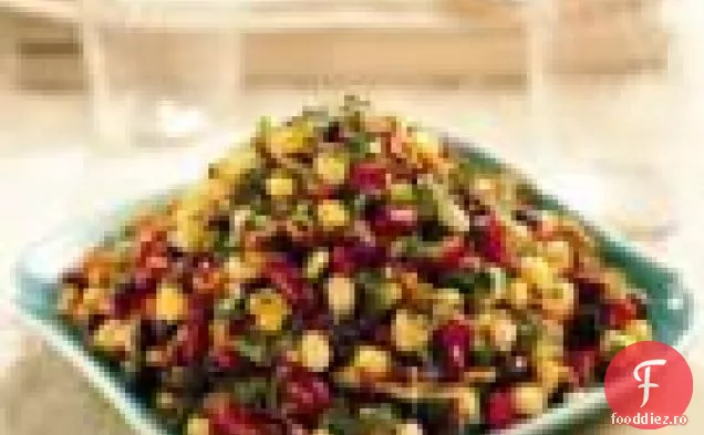 Salată de trei fasole și porumb cu vinetă de cidru