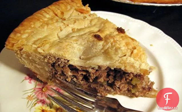 Tourtiere (Plăcintă Cu Carne Franceză Canadiană) - Fără Lactate