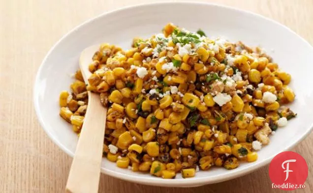 Salată de porumb la grătar cu Lime, Chili roșu și Cotija