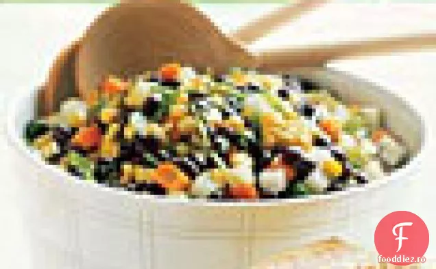 Salată de fasole neagră, Jincercama și porumb la grătar