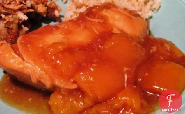 Pui De Piersici (Crock-Pot)