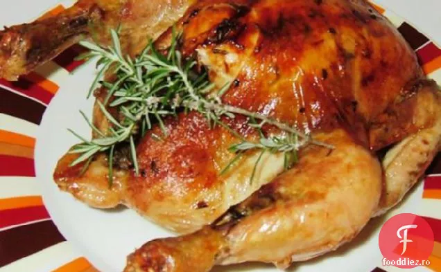 Pui de rozmarin prăjit cu sos de lămâie / soia