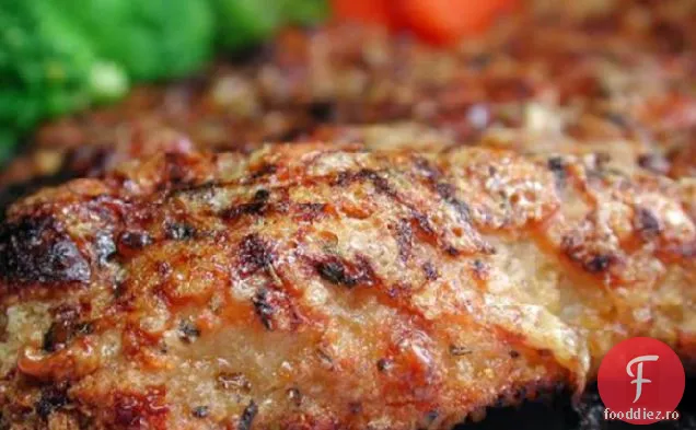 Pui crocant cu parmezan pentru unul