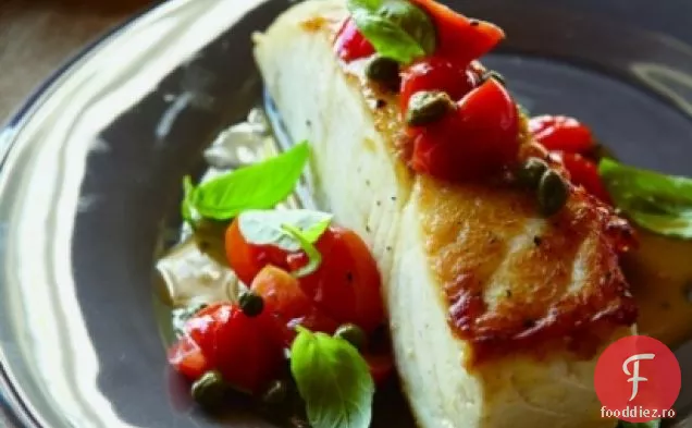 Halibut Cu Pepitas, Capere Și Roșii