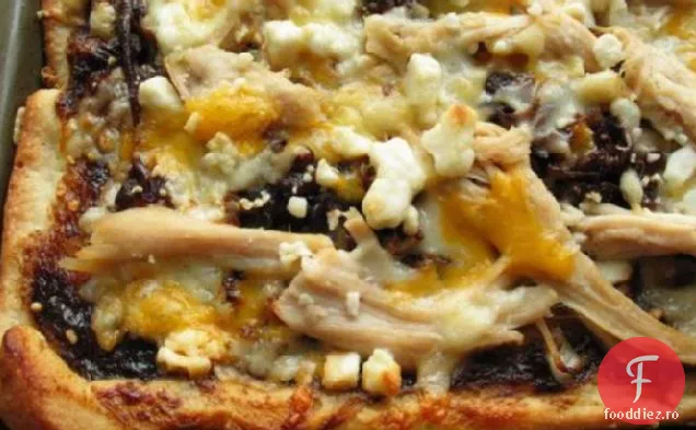 Pizza italiană ușoară de pui la grătar