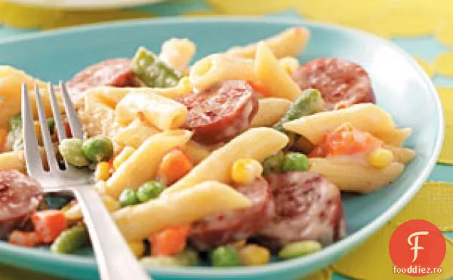 Cârnați picant și Penne