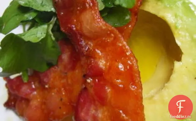 Salată De Avocado Cu Lămâie, Slănină Și Nasturel