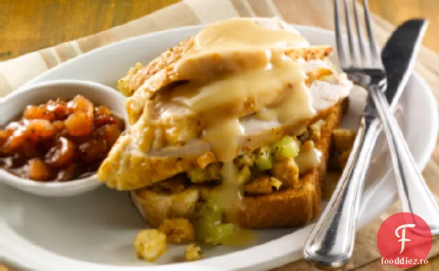 Munte De Curcan Prăjit La Cald (Sandwich De Curcan Fierbinte)