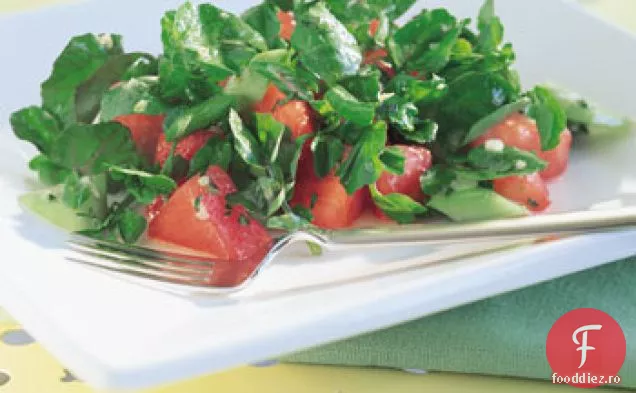 Salată de pepene verde și năsturel cu ghimbir