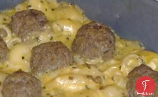 Macaroane și brânză din sud-vest cu chiftele Adobo