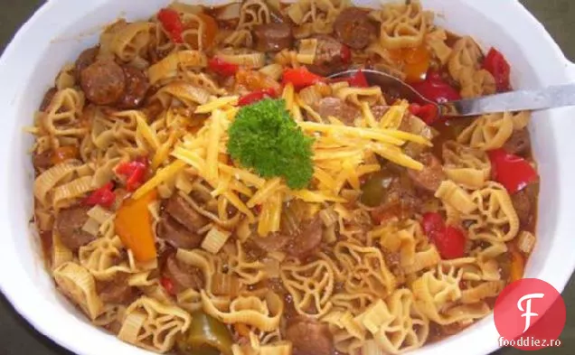 Cârnați italieni la cuptor și Rigatoni