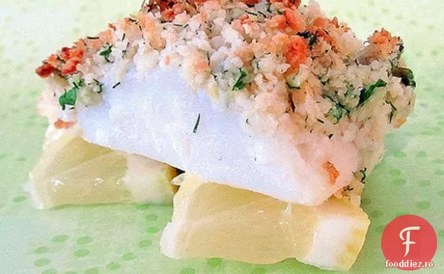 Cracker De Unt Și Ierburi Crusted Pește De Cod Copt